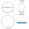SUNNYCLUE 12Pcs Adjustable 304 Stainless Steel Expandable Bangle Making MAK-SC0001-17-2
