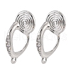 Brass Clip-on Earrings Findings KK-K371-27A-P-1