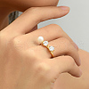Simple Style Brass Pave Cubic Zirconia Open Rings IO7806-4
