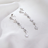 Stainless Steel Star Tassel Stud Earrings LM8207-1-1