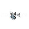 Owl Brass Micro Pave Colorful Cubic Zirconia Lip Labrets FS-WGE9253-01-5