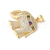 Brass Micro Pave Colorful Cubic Zirconia Pendants ZIRC-I071-01G-01-2