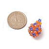 3Pcs Handmade Glass Seed Beaded Pendants PALLOY-MZ00422-3
