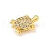 Rack Plating Brass Micro Pave Clear Cubic Zirconia Beads KK-P277-30G-2