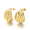 Rack Plating Textured Chunky Brass Stud Earrings EJEW-I310-24G-1