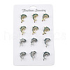12Pcs 2 Colors Dolphin Enamel Pins JEWB-A033-21-1