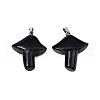 Natural Obsidian Pendants G-R480-02H-2