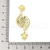 Rack Plating Brass Pave Colorful Cubic Zirconia Flower Connector Charms KK-C052-37D-G-3
