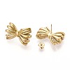 304 Stainless Steel Stud Earrings for Women EJEW-N059-02G-2