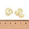 Rack Plating Brass Flower Bead Caps KK-K381-03G-01-3