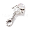 Heart Angel Glass Pendant Decoration HJEW-JM01980-4