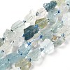 Rough Raw Natural Aquamarine Beads Strands G-G010-17-1