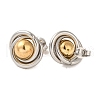 Ring & Round 304 Stainless Steel Stud Earrings for Women EJEW-U003-19-2