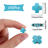 SUNNYCLUE 100Pcs Synthetic Turquoise Dyed Beads TURQ-SC0001-27-2