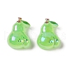 Glitter Plated Resin Cabochons RESI-H163-11F-1
