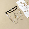 White Plastic Imitation Pearl Beaded Alloy Chain Tassel Leg Chain FS-WGC7B18-04-1