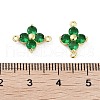 Rack Plating Brass Pave Cubic Zirconia Connector Charms KK-H474-20G-01-3