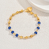 Elegant Brass & Glass Round Beads Link Bracelets for Women ID0127-4