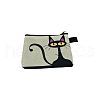 Cute Cat Polyester Zipper Wallets ANIM-PW0002-28B-1