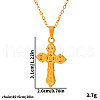 Stainless Steel Religion Cross Pendant Necklaces for Women RK5920-2-3
