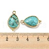 Dyed Natural Turquoise Faceted Pendants G-M431-15G-06-1-3