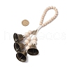 Iron Bell & Tibetan Style Alloy Pendant Decorations HJEW-JM003371-01-3