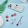 Acrylic Mobile Straps HJEW-HS00011-6