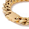 Ion Plating(IP) 304 Stainless Steel Curb Chains Bracelet for Men Women BJEW-E107-04G-01-3
