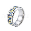 Non-Tarnish Bling Glitter 201 Stainless Steel Dragon Finger Ring for Women RJEW-N043-25P-1