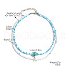 Summer Beach Natural Shell Pendant Glass Seed Beaded Necklaces for Women FS-WGEF253-05-2
