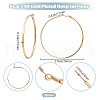 Beebeecraft 3 Pairs Brass Hoop Earrings for Women EJEW-BBC0001-66G-05-2