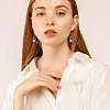 FIBLOOM Alloy Acrylic Acrylic Asymmetrical Earrings & Pendant Necklace with Iron Chains SJEW-FI0001-11-6