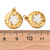 304 Stainless Steel Enamel Pendants STAS-U061-36G-01-3