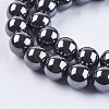 Non-Magnetic Synthetic Hematite Beads Strands G-H1624-12mm-1-3