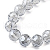Transparent Electroplate Glass Beads Strands EGLA-N002-34F-F03-3