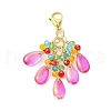 2Pcs 2 Colors Glass Beaded Pendant Decorations HJEW-JM02801-4