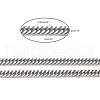 Men's Jewelry Making 304 Stainless Steel Double Link Curb Chains CHS-A003C-1.0mm-2
