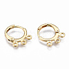 Brass Huggie Hoop Earring Findings KK-N233-082-NF-3