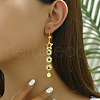 Elegant Brass Star with Flower Tassel Hoop Earrings WT6371-4