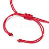 Heart with Word 2024 Acrylic Braided Bead Bracelet BJEW-JB09780-01-4