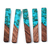 Transparent Resin & Walnut Wood Big Pendants RESI-TAC0017-03C-3