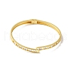 Rack Plating Brass Pave Clear Cubic Zirconia Hinged Bangles BJEW-G716-03G-2