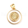 Brass Enamel Pendants KK-P209-02G-07-RS-2