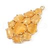Brass Cat Eye Pendants KK-R224-16B-G-2