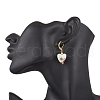 Handmade Printed Porcelain Leverback Earrings EJEW-JE06446-3