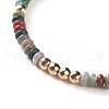 Natural Indian Agate Braided Bead Bracelets BJEW-O175-C08-2