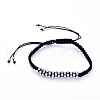 Unisex Adjustable Nylon Thread Braided Bead Bracelets BJEW-JB05137-02-1