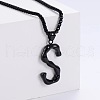 Stylish Stainless Steel Initial Pendant Necklaces SR1473-19-1