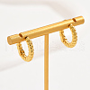 Brass Twisted Spiral Hoop Earrings UF5324-2