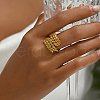 Brass Adjustable Finger Rings for Women ZV7017-3-3